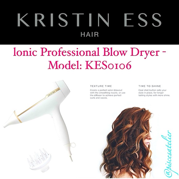Kristin Ess Ionic Professional Blow Dryer, Smoothing & Frizz Control - 1875W - Picture 9 of 11